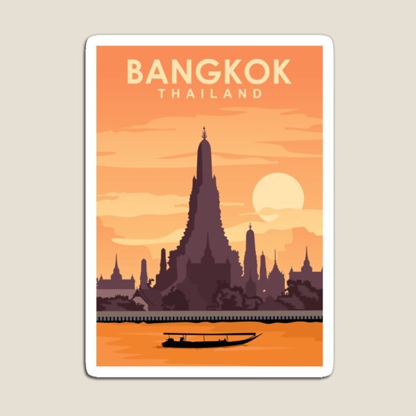 Kids Toys Bangkok - バンコク旅行ポスターアートプリントマグネット面白いホルダーカラフルなかわいい子供ステッカーおもちゃ子供冷蔵庫磁気装飾ベビー