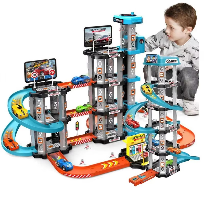 Catapult Launcher Toy - カーレーストラック ランプおもちゃ 子供用ガレージ カタパルトトラックゲームおもちゃ キッズビルディング 駐車場
