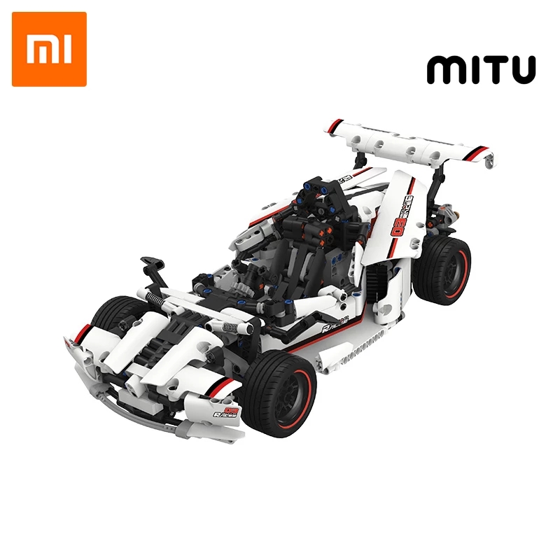 Xiaomi Kids Toys - Xiaomi Mijia-インテリジェントな子供用ビルディングブロック,レーシングカー用のおもちゃ,電気,Bluetooth 5.0,アプリケーションとリモートコントロール,900パーツ