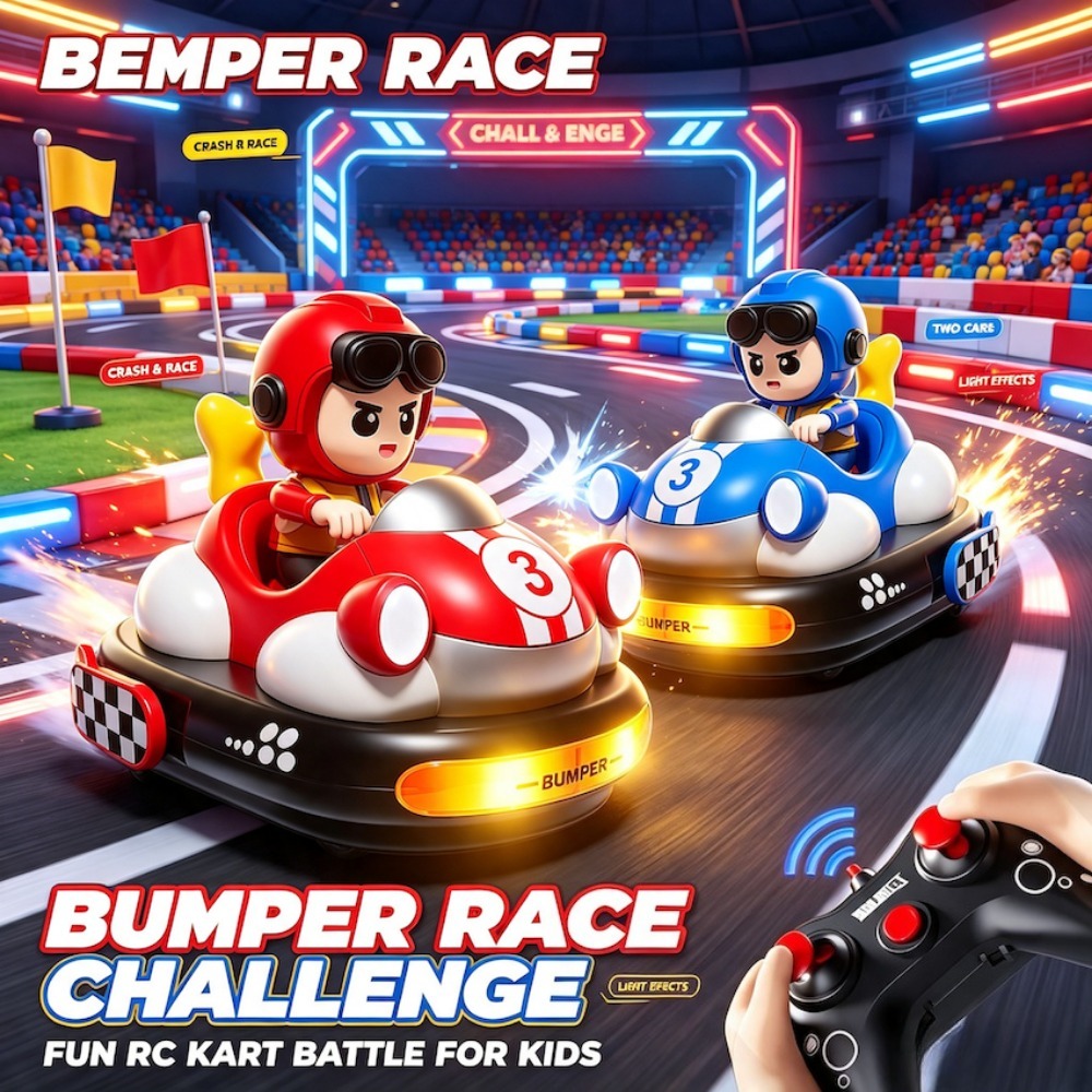 Remote Control Car - RCコリジョンバンパーカートイ 2人プレイ リモコン操作 電動クラッシュカート 回転バトルバンパーカーゲーム 完璧な誕生日プレゼント