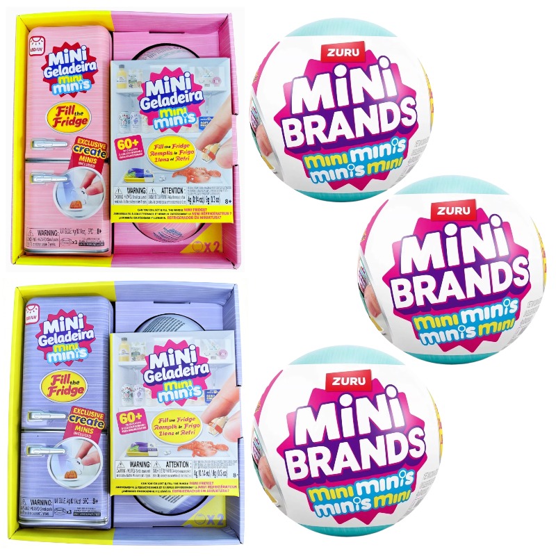 Kids Toys Brands - ミニサプライズボール冷蔵庫おもちゃ、ミニブランドミステリーブラインドボックス、ミニチュアフードフィギュアコレクタブルオーナメント、子供への素晴らしい贈り物