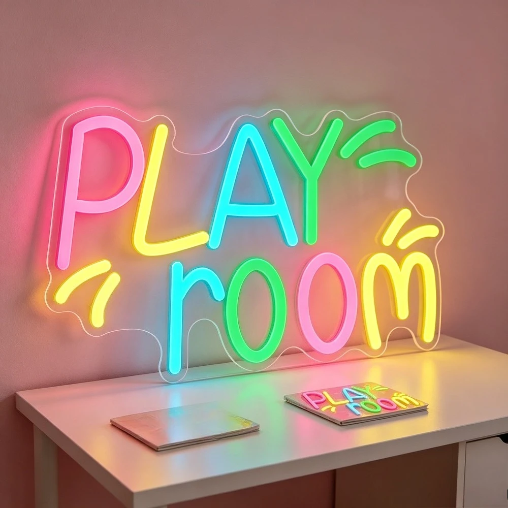 Kids Play Zone Toys - プレイルームネオンサイン 壁飾り用 調光可能LEDネオンライト 子供部屋 プレイルーム おもちゃ屋