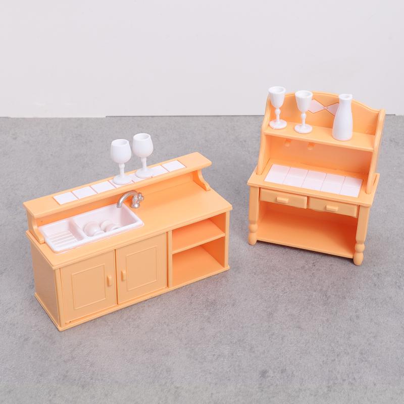 (.) 1 セットドールハウスキッチン家具キット 1:12  - Play Kitchen Set のレビューと価格