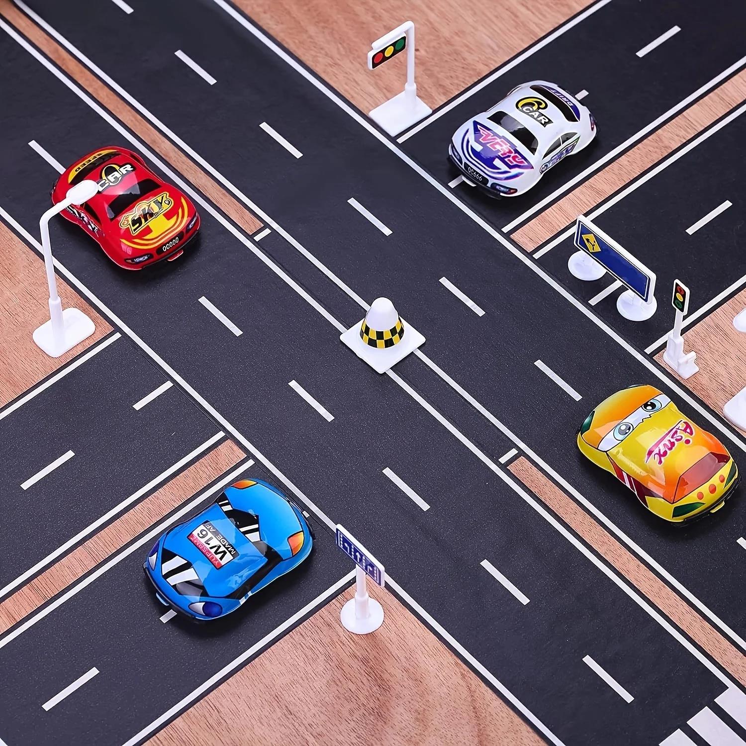 2個入り 再利用可能な道路ステッカー ブラックロードテープ  - Kids Toys Kit のレビューと価格
