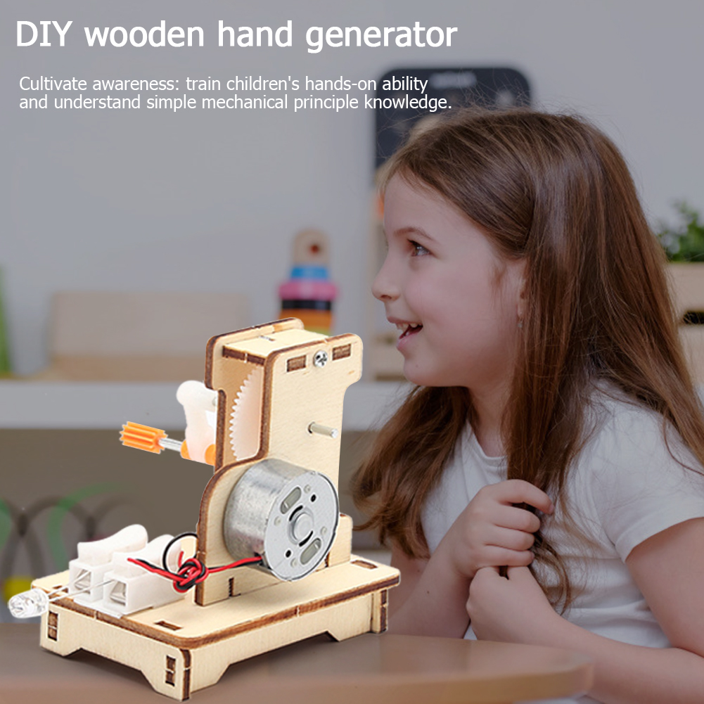 子供用DIY木製手回し発電機おもちゃ科学実験モデル組み立てキ - Kids Toys Quotes のレビューと価格