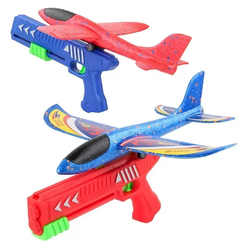 子供用フォーム飛行機おもちゃ銃,男の子用ランチャー,アウトド - Catapult Launcher Toy のレビューと価格