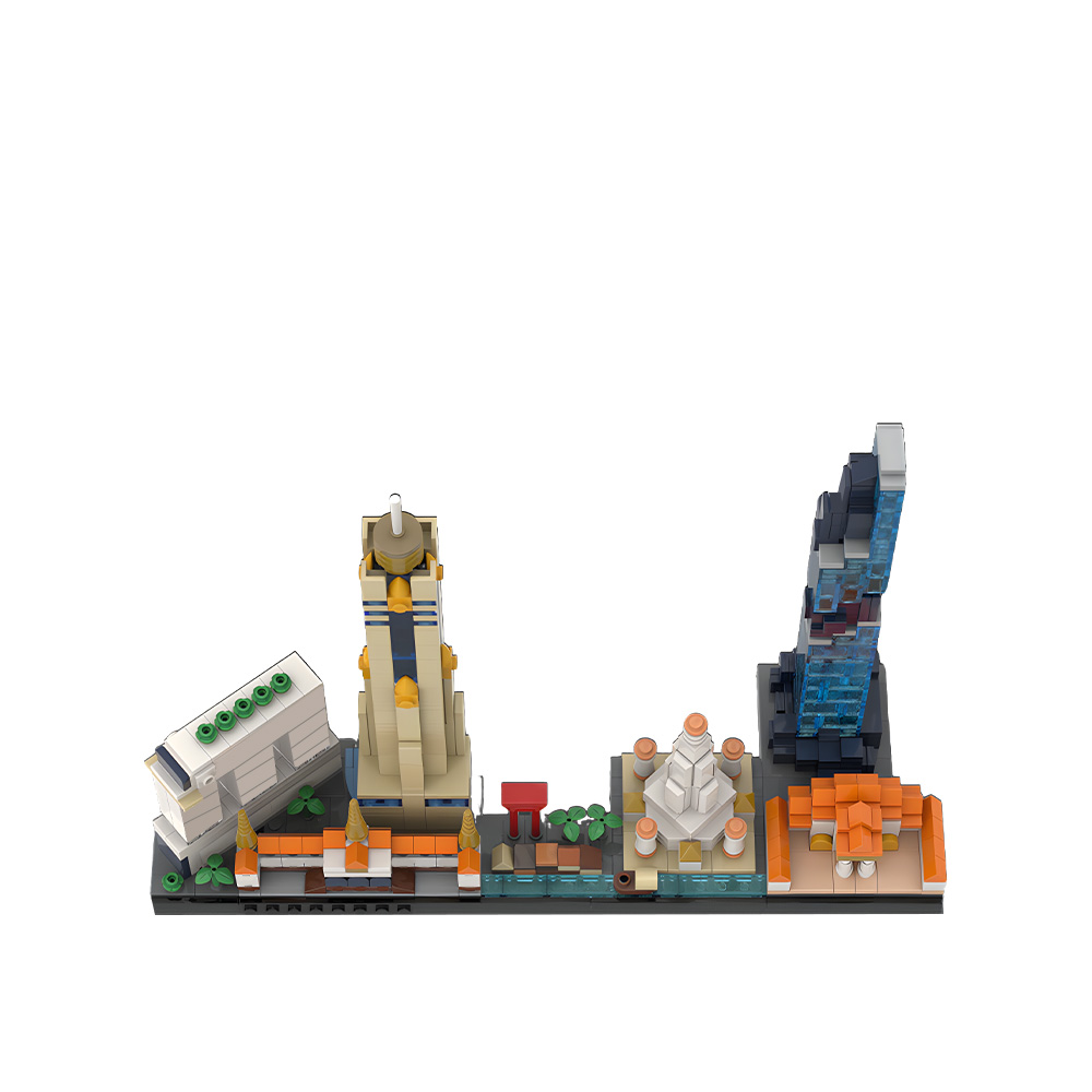 MOC バンコクスカイラインビルディングブロックモデルバンコ - Kids Toys Bangkok のレビューと価格