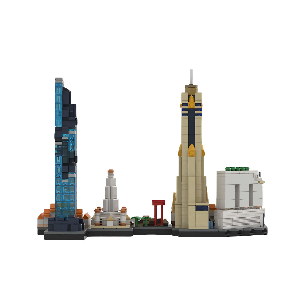 MOC バンコクスカイラインビルディングブロックモデルバンコ - Kids Toys Bangkok のレビューと価格