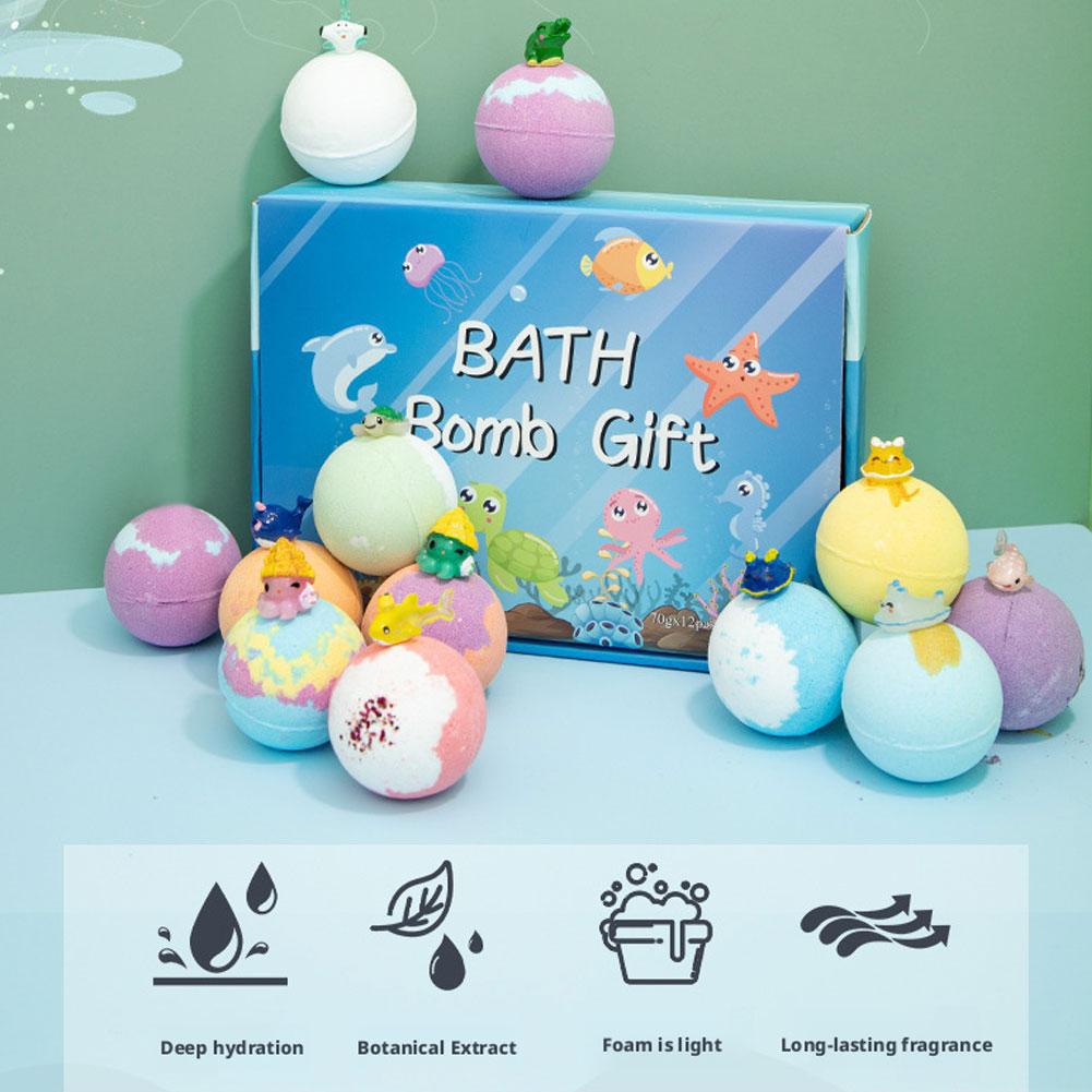 サプライズ入りキッズバスボム、動物のおもちゃ付き発泡スパボー - Kids Toys Kit のレビューと価格
