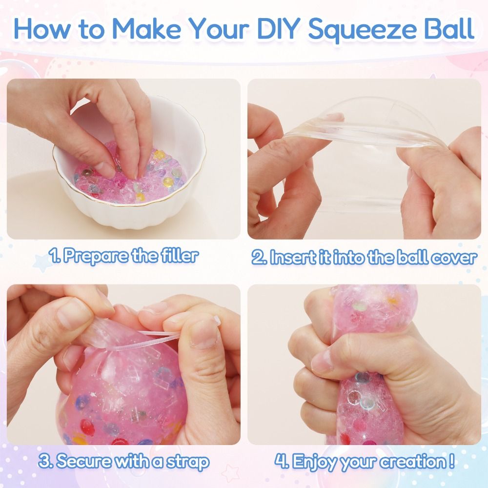 6cmボールスキンDIYストレスボール作成キット、スライム5 - Slime Making Kit のレビューと価格