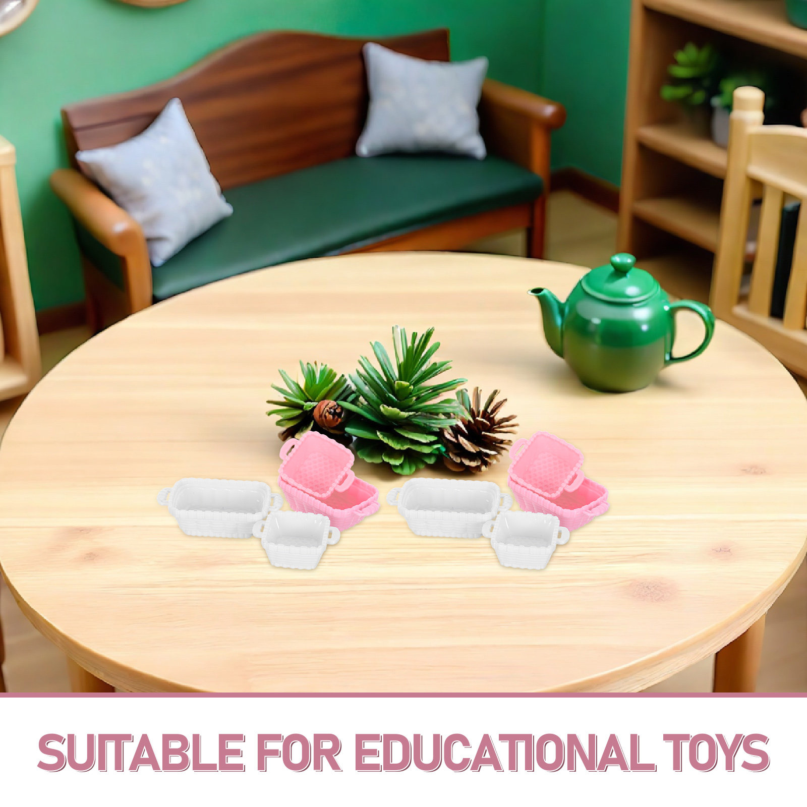 80個入りミニチュアバスケットセット リアルな1/12スケー - Play Kitchen Set のレビューと価格