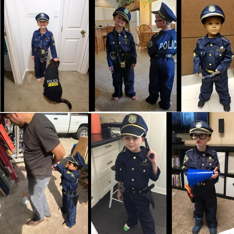 3-12歳のかわいいアメリカの子供用警察官コスチューム、男の - Kids Toys Kit のレビューと価格