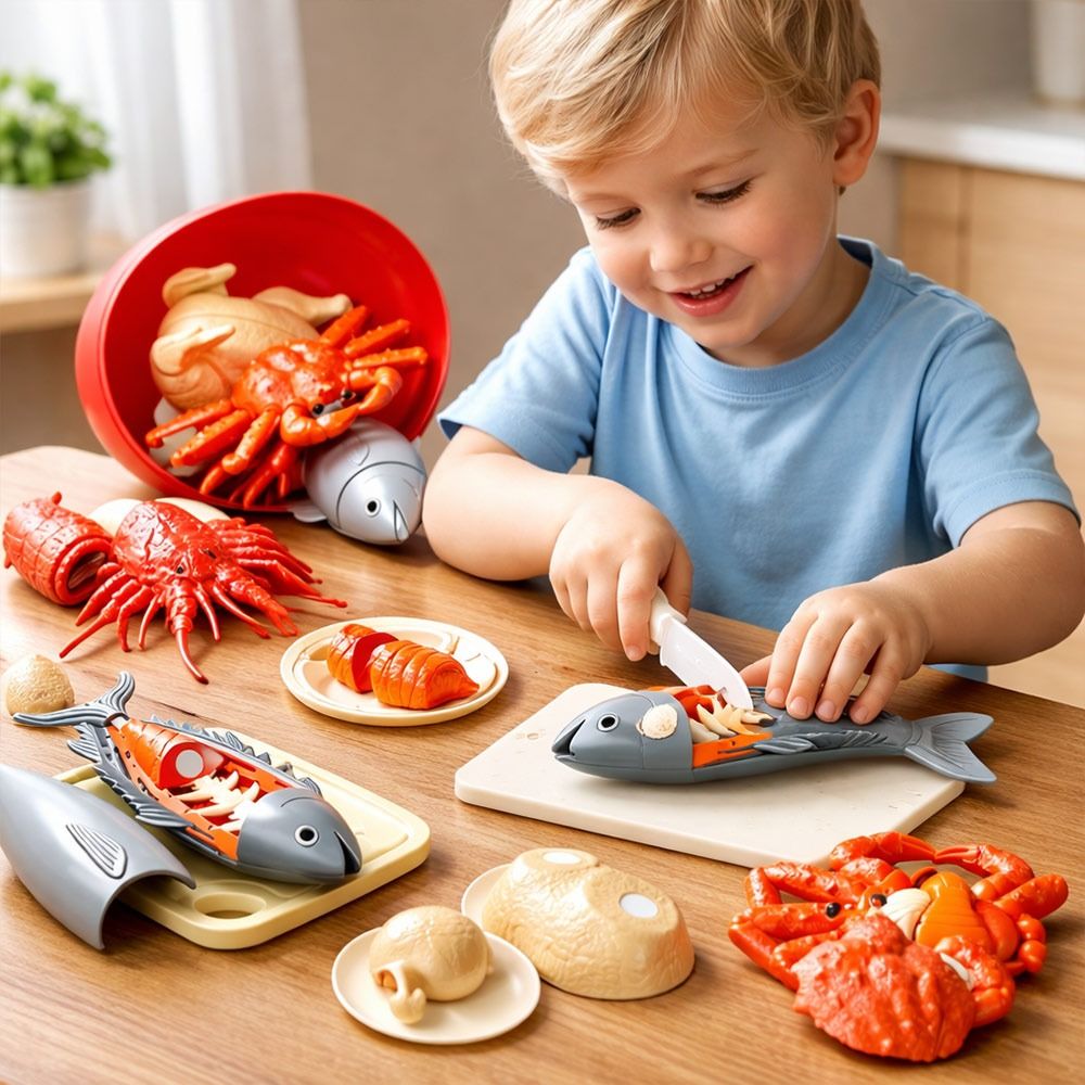 新しい取り外し可能な遊び用カットフードセット、皮むき可能でス - Play Kitchen Set のレビューと価格