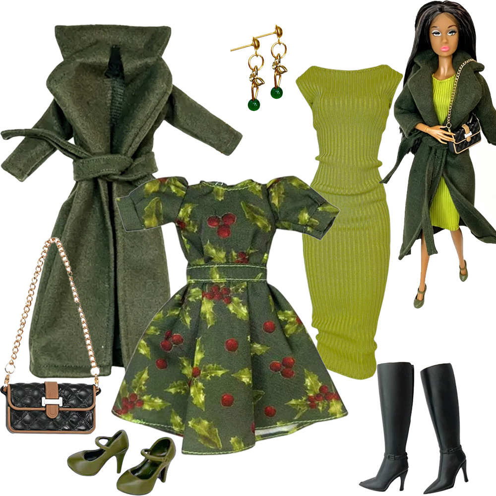 1/6スケールドール服ファッション高級ドレスアップウールコー - Kids Toys Kit のレビューと価格