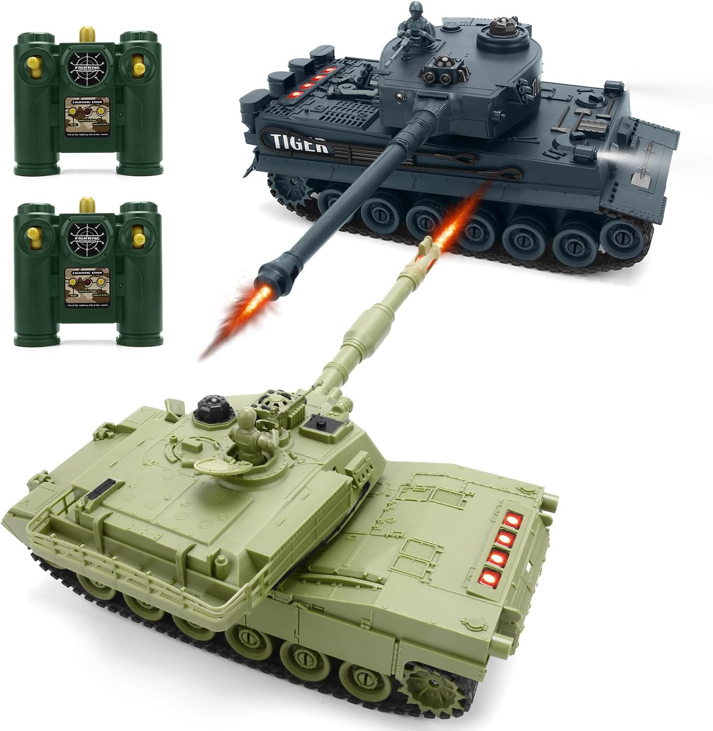 1/28スケール ラジコン戦車セット サウンドエフェクト、L - Kids' Toys Channel のレビューと価格