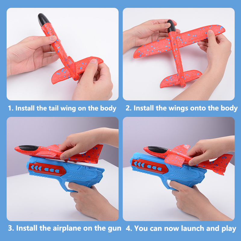 EVAフォームカタパルト航空機ランチャーおもちゃ屋外スポーツ - Catapult Launcher Toy のレビューと価格