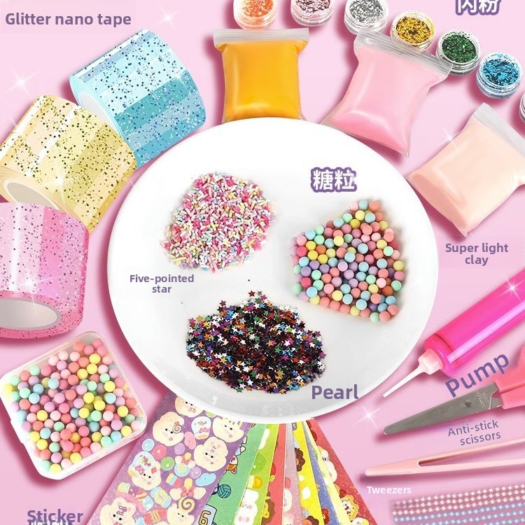 グリッターナノグルーセット バブルブローアースライムキット  - Slime Making Kit のレビューと価格