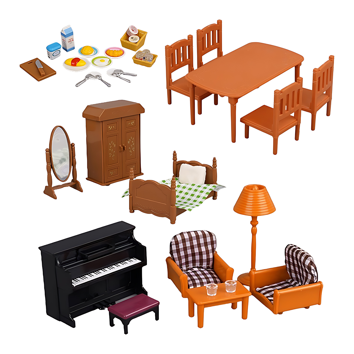 ミニチュア家具 1:12 ドールハウスキッチンリビングルーム - Play Kitchen Set のレビューと価格