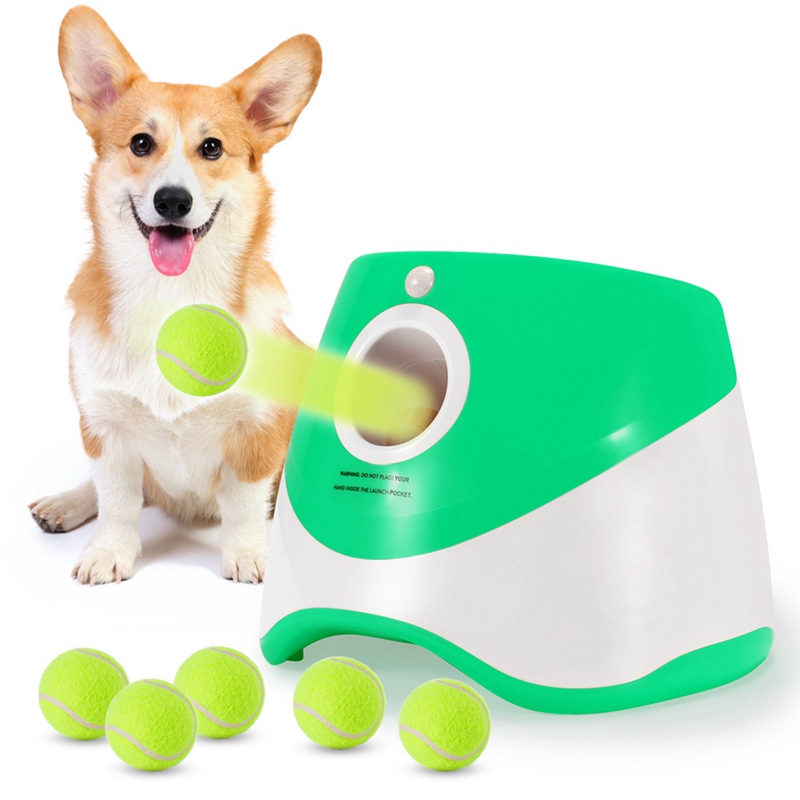 犬用テニスボールランチャー 自動おもちゃ 自動で楽しいインタ - Catapult Launcher Toy のレビューと価格